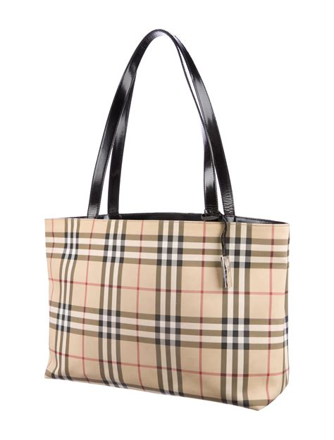 burberry large plaid tote|Burberry large canvas tote.